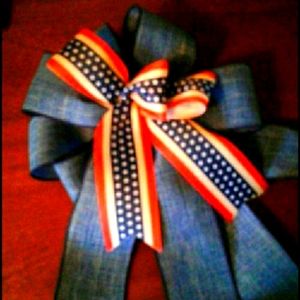 DIY BOW Wreath Gift Package Patriotic FINAL SALE